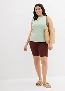 Krátké legíny z žebrovaného žerzeje, High Waist, bonprix