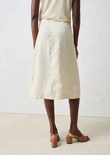 Zavinovací sukně z čistého lnu, bonprix