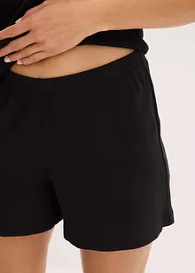 Krátké žebrové pyžamo z bavlny, bonprix