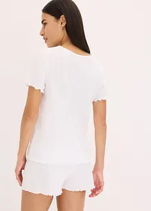 Krátké pyžamo z dírkovaného žerzeje, bonprix