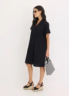 Volné šaty z bavlny, s vloženým skladem, bonprix