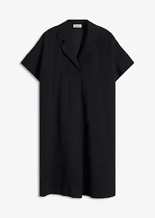 Volné šaty z bavlny, s vloženým skladem, bonprix