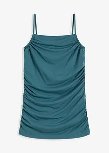 Top s úzkými ramínky a nařasením, bonprix