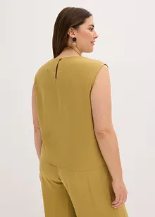 Halenkový top bez rukávů, s uzlem, bonprix