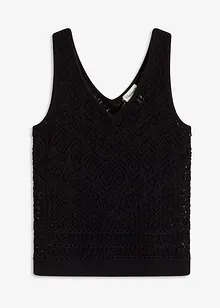 Ažurový pletený top, bonprix