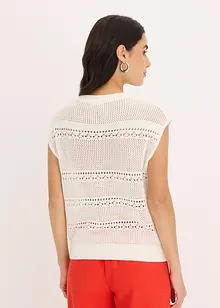 Ažurový pletený kabátek s krátkým rukávem, bonprix