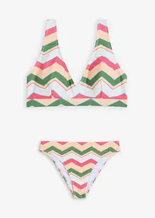 Bikiny s podprsenkovým topem, s výstřihem do V (2dílná souprava), bonprix