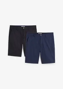 Strečové chino bermudy, Regular Fit (2 ks v balení), bonprix
