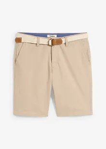 Strečové bermudy s páskem, Regular Fit, bonprix