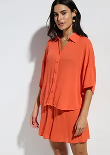 Krátká plážová halenka ze splývavé viskózy, bonprix
