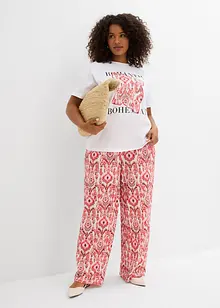 Kalhoty bez zapínání, ze strukturovaného krepu, bonprix