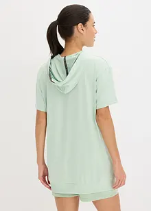 Oversize sportovní triko s kapucí, rychleschnoucí, bonprix