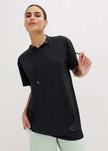 Oversize sportovní triko s kapucí, rychleschnoucí, bonprix