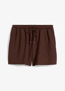 Šortky bez zapínání, ze strukturovaného krepu, bonprix