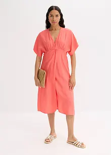 Tunikové šaty z mačkaného materiálu, bonprix