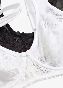 Zmenšovací podprsenka s polstrovanými ramínky (2 ks v balení), bonprix