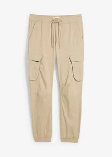 Cargo kalhoty bez zapínání Regular Fit, Straight, bonprix