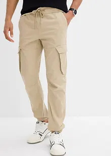 Cargo kalhoty bez zapínání Regular Fit, Straight, bonprix