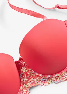 Balkonetová podprsenka s barevnou krajkou, bonprix