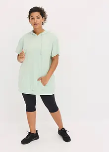 Oversize sportovní triko s kapucí, rychleschnoucí, bonprix