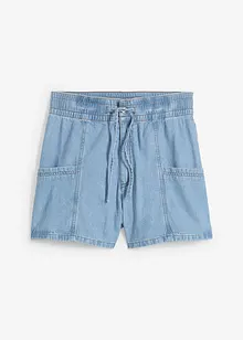 Džínové šortky, High Waist, pohodlný pas, bonprix