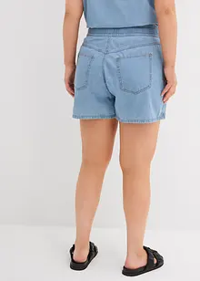 Džínové šortky, High Waist, pohodlný pas, bonprix
