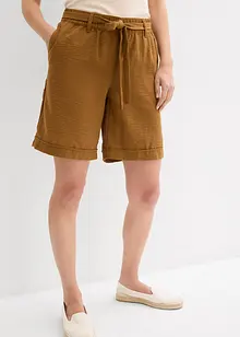 Bermudy s pasem Paperbag, bonprix