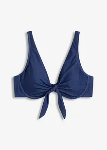 Bikiny s kosticemi, horní díl, džínový vzhled, bonprix