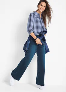 Strečové manšestrové kalhoty, široké, bonprix