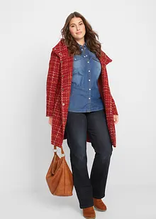 Bootcut džíny Mid Waist, strečové, bonprix