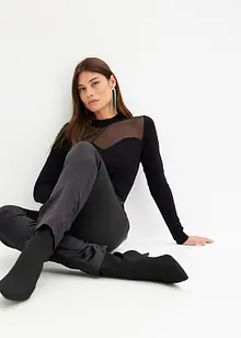 Kostýmkové kalhoty z jemného saténu, bonprix