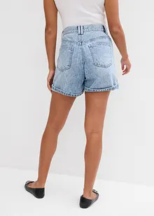 Džínové šortky High Waist, nízký podíl streče, bonprix