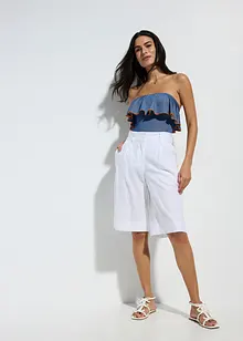 Bandážové jednodílné plavky s džínovým vzhledem, bonprix