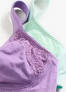 Hladká podprsenka bez kostic, s bavlnou (2ks v balení), bonprix