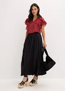 Dlouhá sukně ze strukturovaného mačkaného materiálu, bonprix