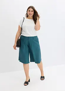 Široké bermudy se záhyby v pase, bonprix