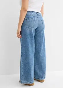 Džíny Wide Leg, Mid Waist, Low Stretch, Full Length, bonprix
