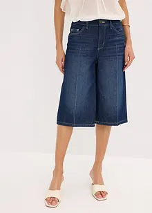 Džínové bermudy Mid Waist, Low Stretch, bonprix