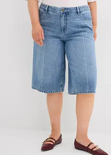 Džínové bermudy Mid Waist, Low Stretch, bonprix
