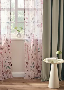 Záclona s natištěnými květy (1 ks v balení), bonprix