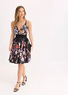 Mini šaty s háčkovanou vsadkou, bonprix