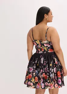 Mini šaty s háčkovanou vsadkou, bonprix