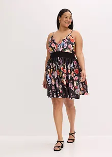 Mini šaty s háčkovanou vsadkou, bonprix