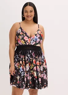 Mini šaty s háčkovanou vsadkou, bonprix