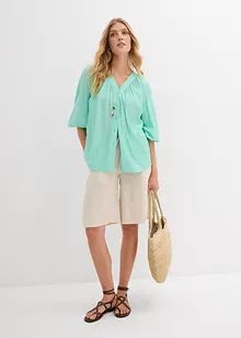 Bermudy ze splývavé viskózové směsi, bonprix