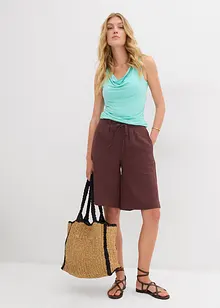 Bermudy ze splývavé viskózové směsi, bonprix