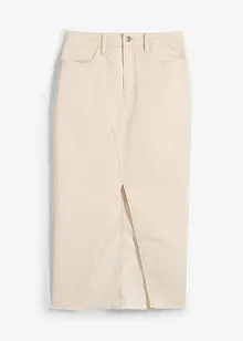 Džínová sukně s rozparkem, bonprix