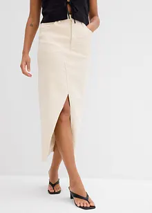 Džínová sukně s rozparkem, bonprix