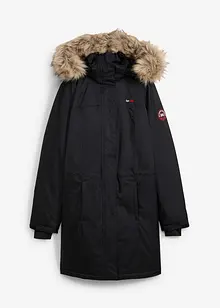 Teplý nepromokavý funkční outdoorový kabát s imitací kožešiny, bonprix