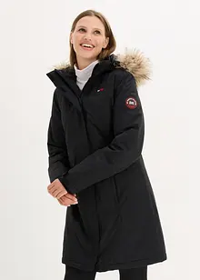 Teplý nepromokavý funkční outdoorový kabát s imitací kožešiny, bonprix